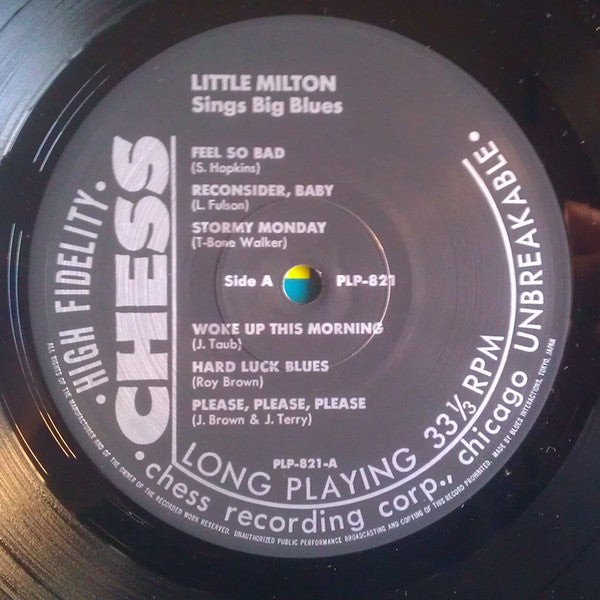 Little Milton - Sings Big Blues (LP, Album, Mono, RE)
