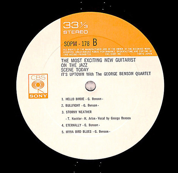 The George Benson Quartet - It's Uptown (LP, Album, RE)