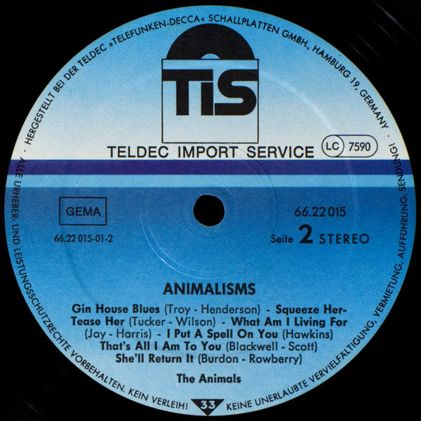 The Animals - Animalisms (LP, Album, RE)