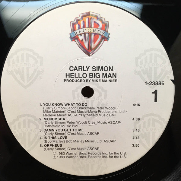 Carly Simon - Hello Big Man (LP, Album, All)