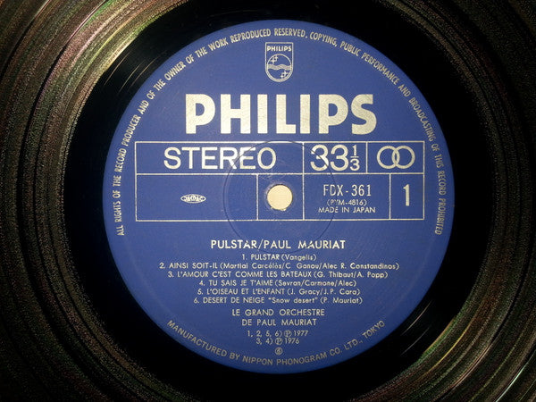 Paul Mauriat - Pulstar (LP, Album)
