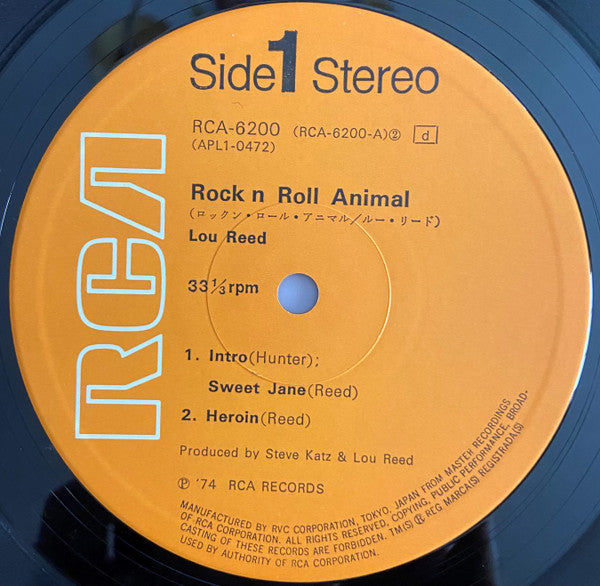 Lou Reed - Rock N Roll Animal (LP, Album)