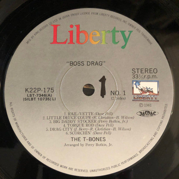 The T-Bones - Boss Drag (LP, Album, RE)
