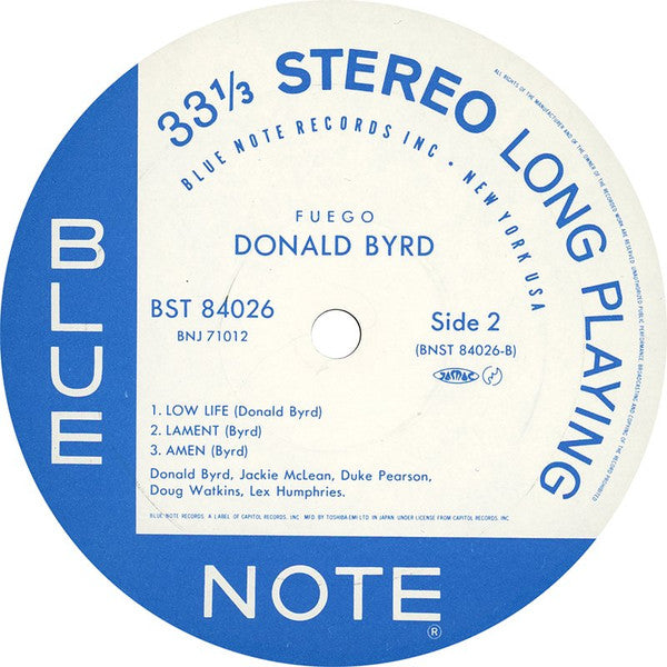 Donald Byrd - Fuego (LP, Album, RE)