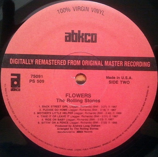 The Rolling Stones - Flowers (LP, Comp, RE, RM)