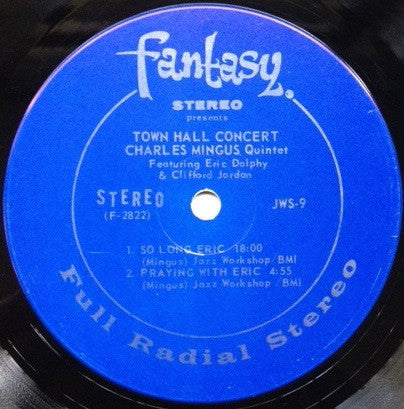 Charles Mingus - Town Hall Concert(LP, Album, RE)