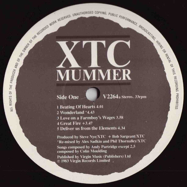 XTC - Mummer (LP, Album)