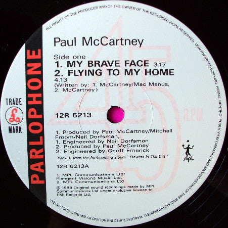 Paul McCartney - My Brave Face (12"", Maxi)