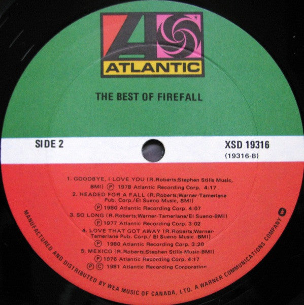 Firefall - The Best Of Firefall (LP, Comp)