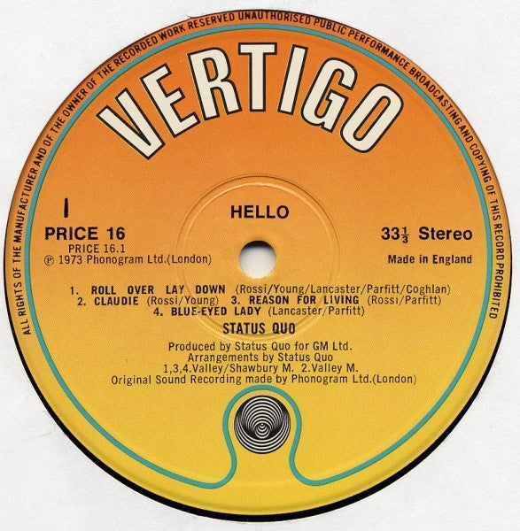 Status Quo - Hello! (LP, Album, RE)