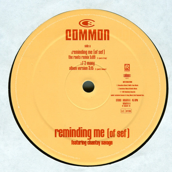 Common Featuring Chantay Savage - Reminding Me (Of Sef) (12"")