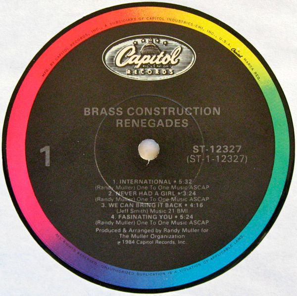 Brass Construction - Renegades (LP, Album)