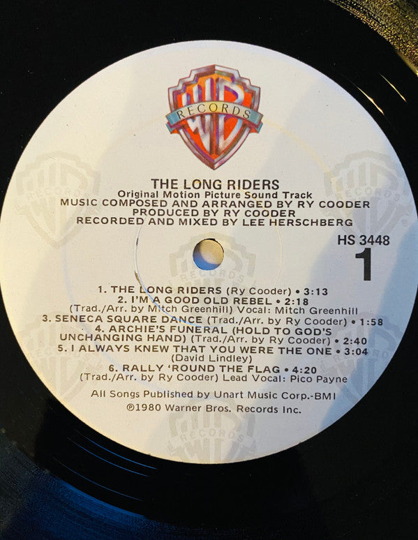 Ry Cooder - The Long Riders (Original Sound Track) (LP, Album, Win)