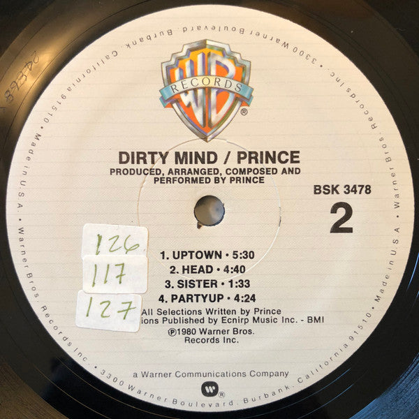 Prince - Dirty Mind (LP, Album, Mon)