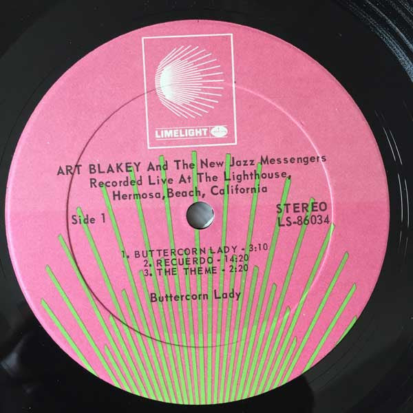 Art Blakey & The Jazz Messengers - Buttercorn Lady(LP, Album, RE, pin)