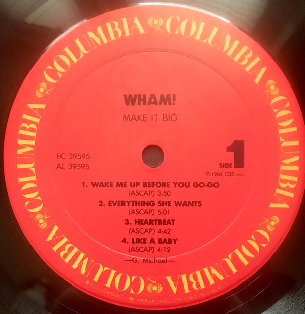 Wham! - Make It Big (LP, Album, Pit)