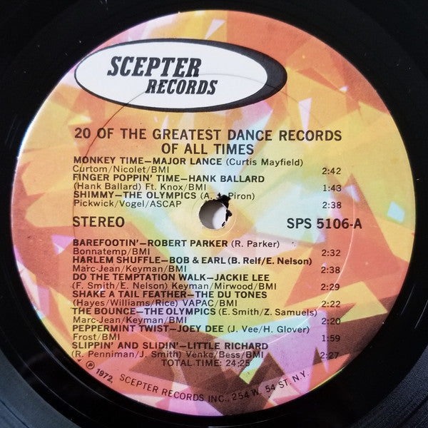 Various - 20 Of The Greatest Dance Records Of All TImes (LP, Comp)