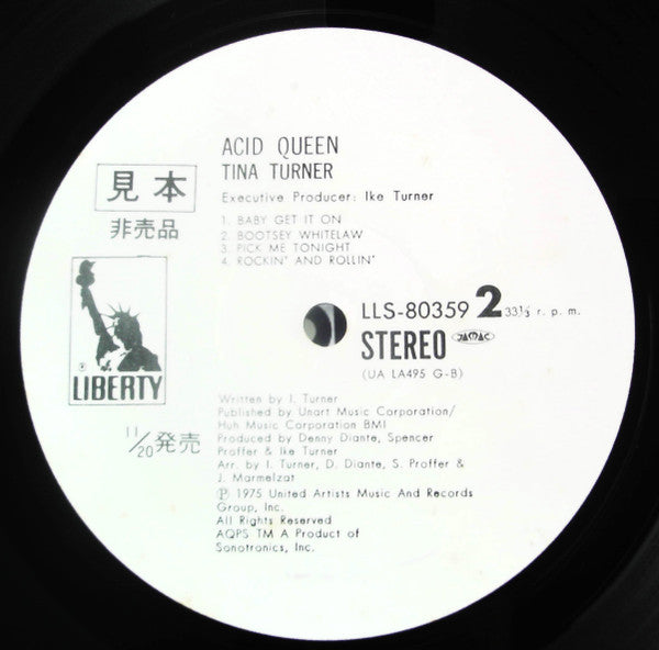 Tina Turner - Acid Queen (LP, Album, Promo)