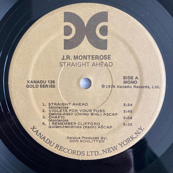 J.R. Monterose - Straight Ahead (LP, Album, Mono, RE, RM)