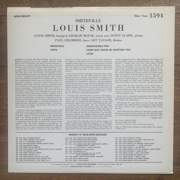 Louis Smith (2) - Smithville (LP, Album, Mono, Promo, RE)