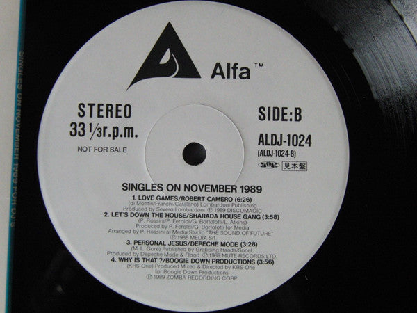 Various - Singles On Nov 1989 For D.J.'s (12"", Comp, Promo)
