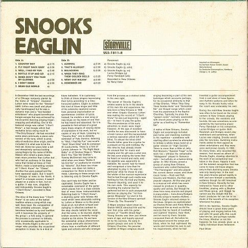 Snooks Eaglin - Snooks Eaglin (LP, Album)