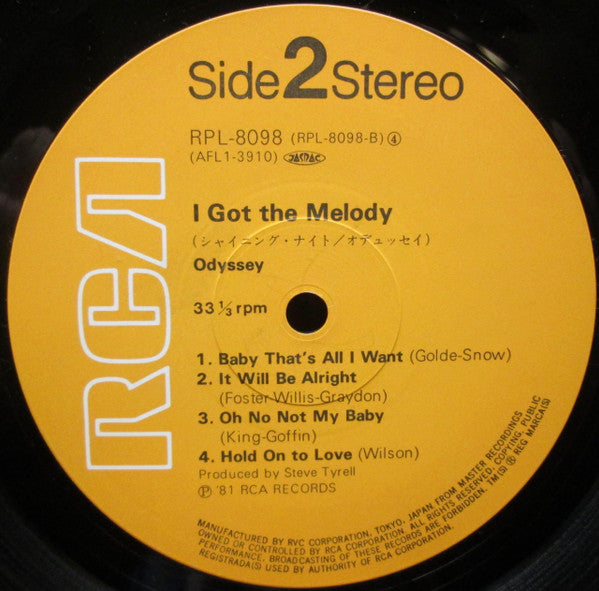 Odyssey (2) - I Got The Melody (LP, Album)
