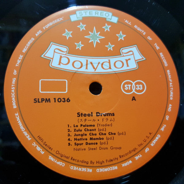 Native Steel Drum Group* - Steel Drums (LP, Album)