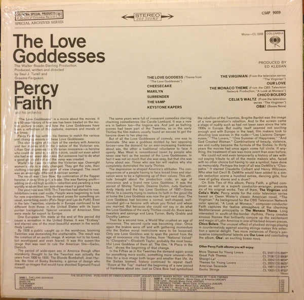 Percy Faith & His Orchestra - The Love Goddesses And Other Themes(L...