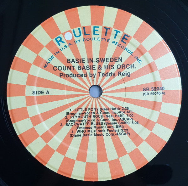 Count Basie Orchestra - Basie In Sweden(LP, Album, RE)