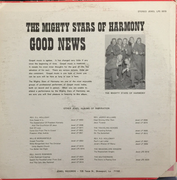 Mighty Stars Of Harmony - Good News (LP, Album)