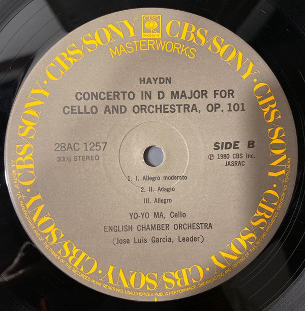Yo-Yo Ma - Yo-Yo Ma, English Chamber Orchestra - Haydn* – Cello Con...