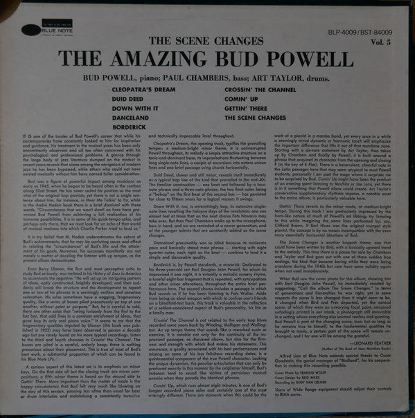 Bud Powell - The Scene Changes, Vol. 5(LP, Album, RE, All)