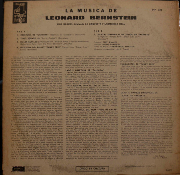 Eric Rogers (2) - La Musica De Leonard Bernstein(LP, Album)