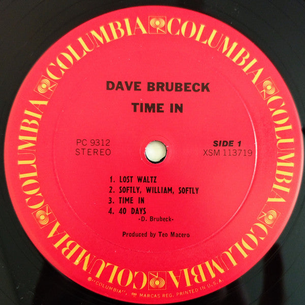 Dave Brubeck - Time In (LP, Album, RE)