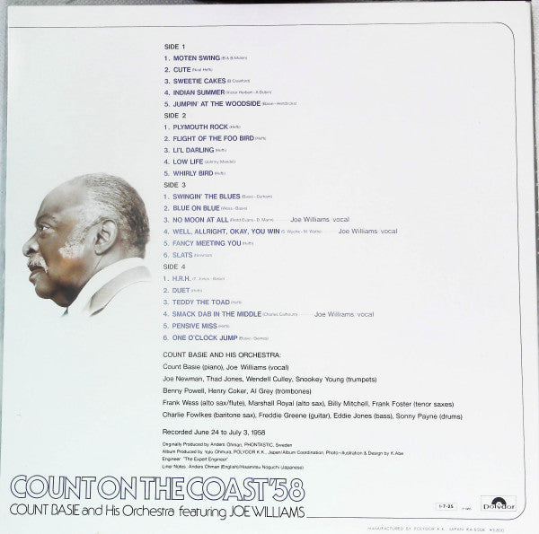 Count Basie Orchestra - Count On The Coast '58(2xLP, Album, Gat)