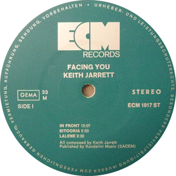 Keith Jarrett - Facing You (LP, Album)