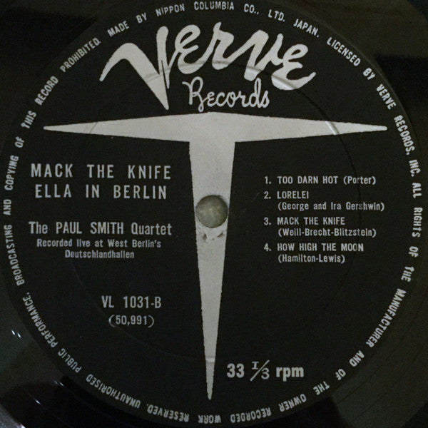 Ella Fitzgerald - Mack The Knife - Ella In Berlin (LP, Album, Mono)