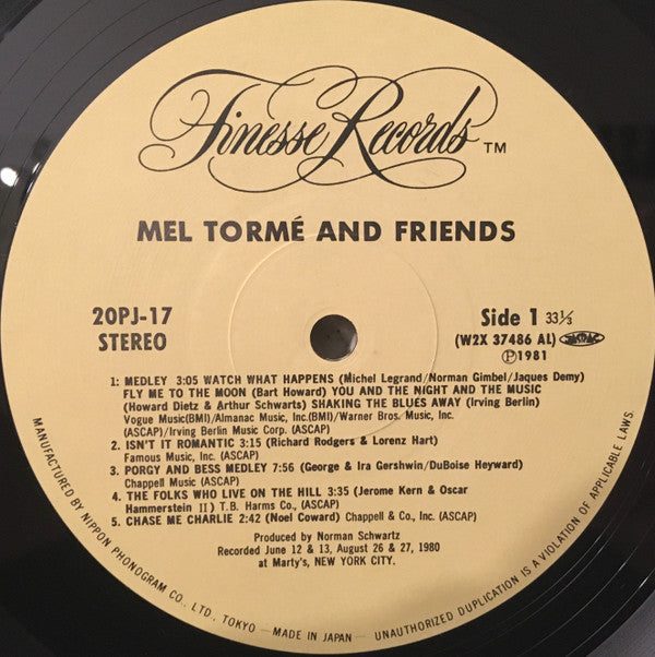 Mel Tormé - Mel Tormé And Friends (2xLP, Album)