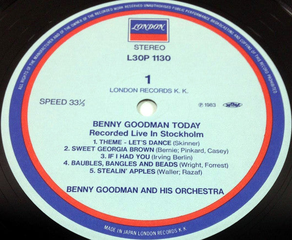 Benny Goodman And His Orchestra - Benny Goodman In Concert (Recorde...