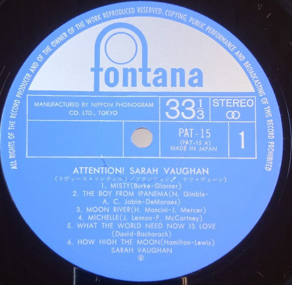 Sarah Vaughan - Attention! (LP, Comp)