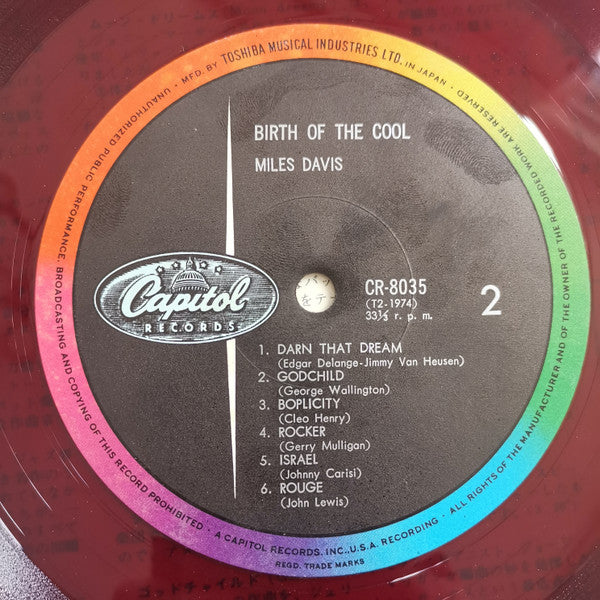 Miles Davis - Birth Of The Cool (LP, Album, Comp, Red)