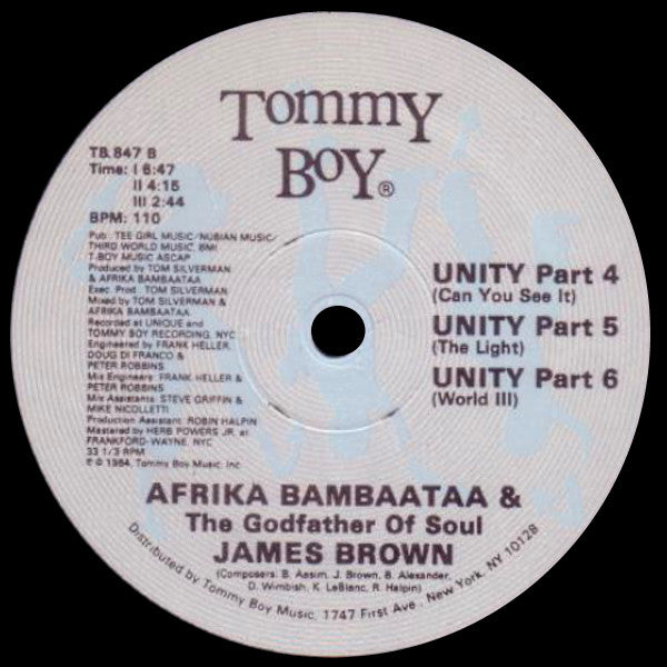 Afrika Bambaataa - Unity(12", Single)