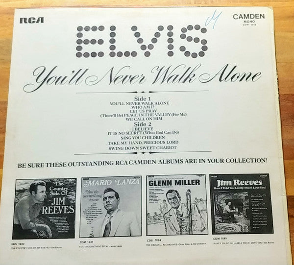 Elvis Presley - You'll Never Walk Alone (LP, Album, Comp, Mono, Mis)