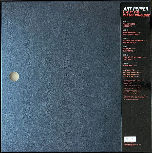 Art Pepper - Live At The Village Vanguard(3xLP, Album, Ltd, Num + B...