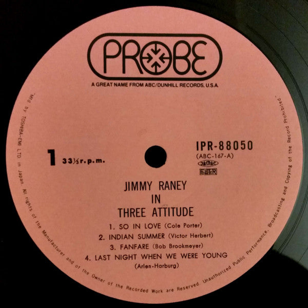 Jimmy Raney - Jimmy Raney In Three Attitudes (LP, Album, RE)
