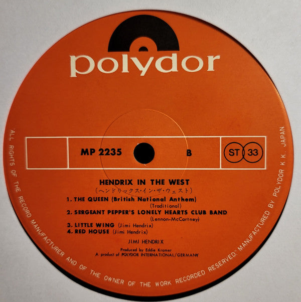 Jimi Hendrix - Hendrix In The West (LP, Album)