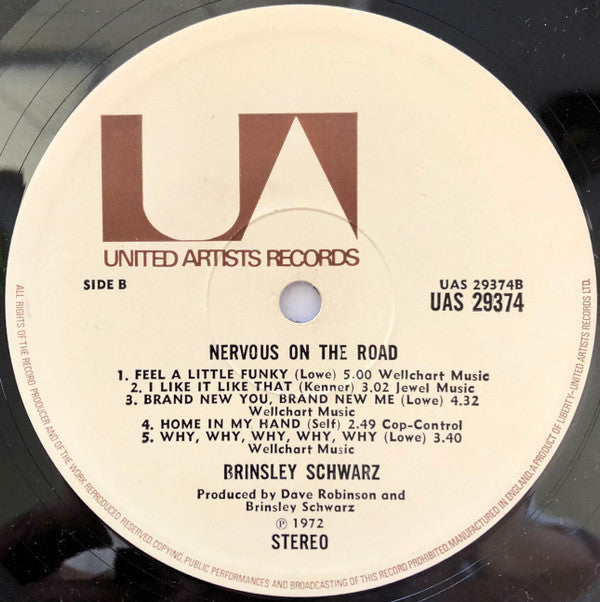 Brinsley Schwarz - Nervous On The Road (LP, Album, Unl)