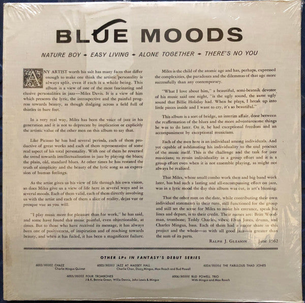 Miles Davis - Blue Moods (LP, Mono)