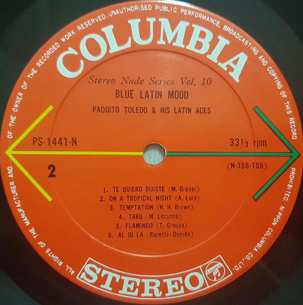 Paquito Toledo & His Latin Aces - Blue Latin Mood (LP, Album)